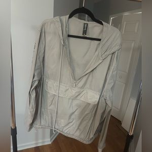 Gray- rain pullover coat